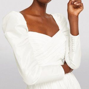 Self-Portrait White Taffeta Mini Dress  - US 6 - BRAND NEW WITH TAGS